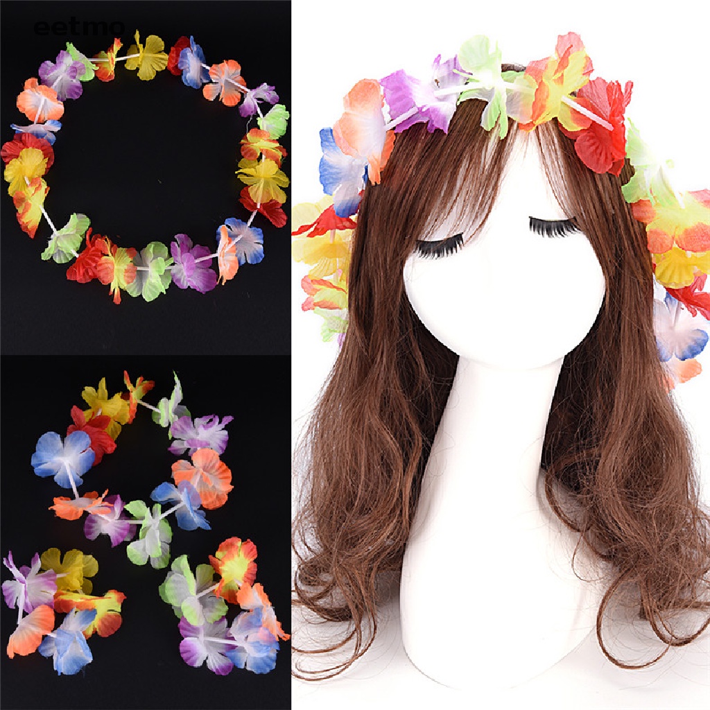 eetmo] 4pcs/set Hawaiian Fancy Dress Flower Necklace Garland