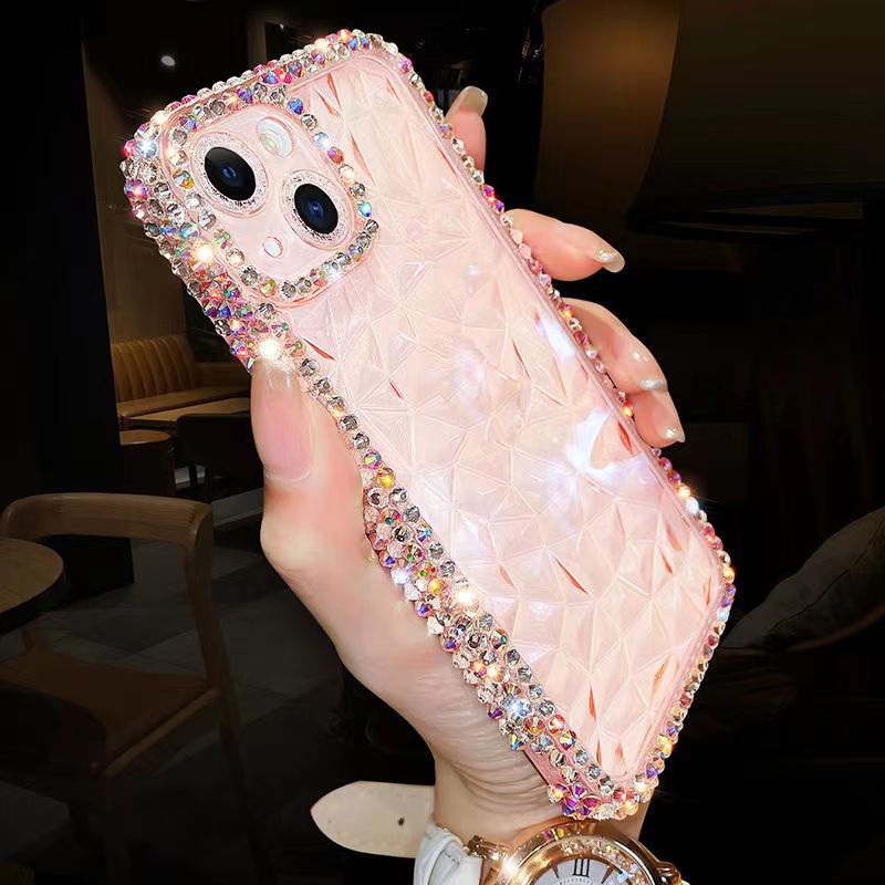 Luxury Rhinestone Transparent Silicone Case iphone 16 Pro Max 15 14 13 ...