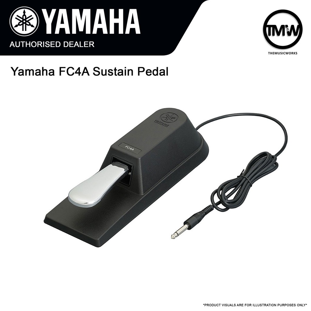 Yamaha FC4A Assignable Sustain Damper Pedal for Digital Piano Keyboard ...