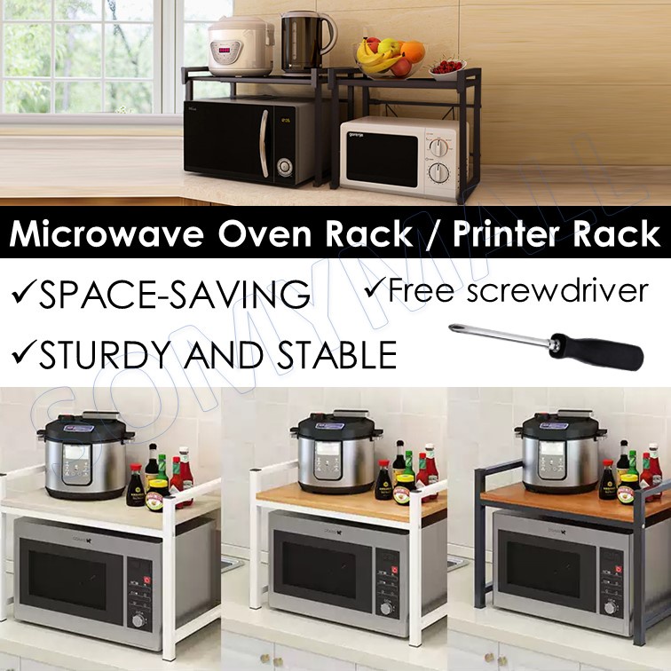 [Local Seller] 2-Tier Microwave Rack Stand Kitchen Shelf Storage Oven ...