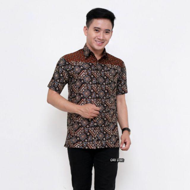 HITAM KEMEJA Men's BATIK Short Sleeve BATIK Shirt HEM Men's Floral ...