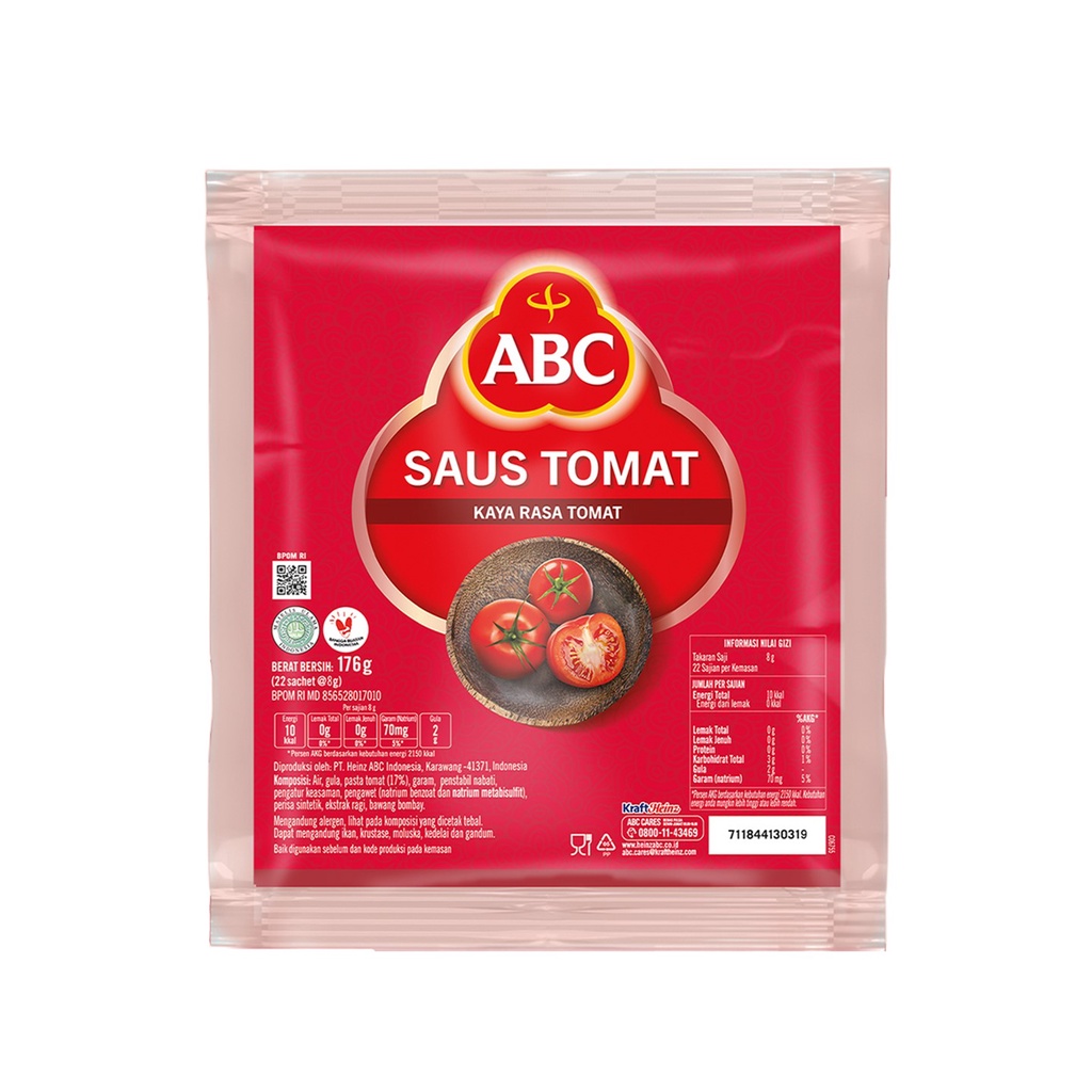 ABC Saus Tomat 22 x 8 gr - Multi Pack 4 pack - Gambar 2