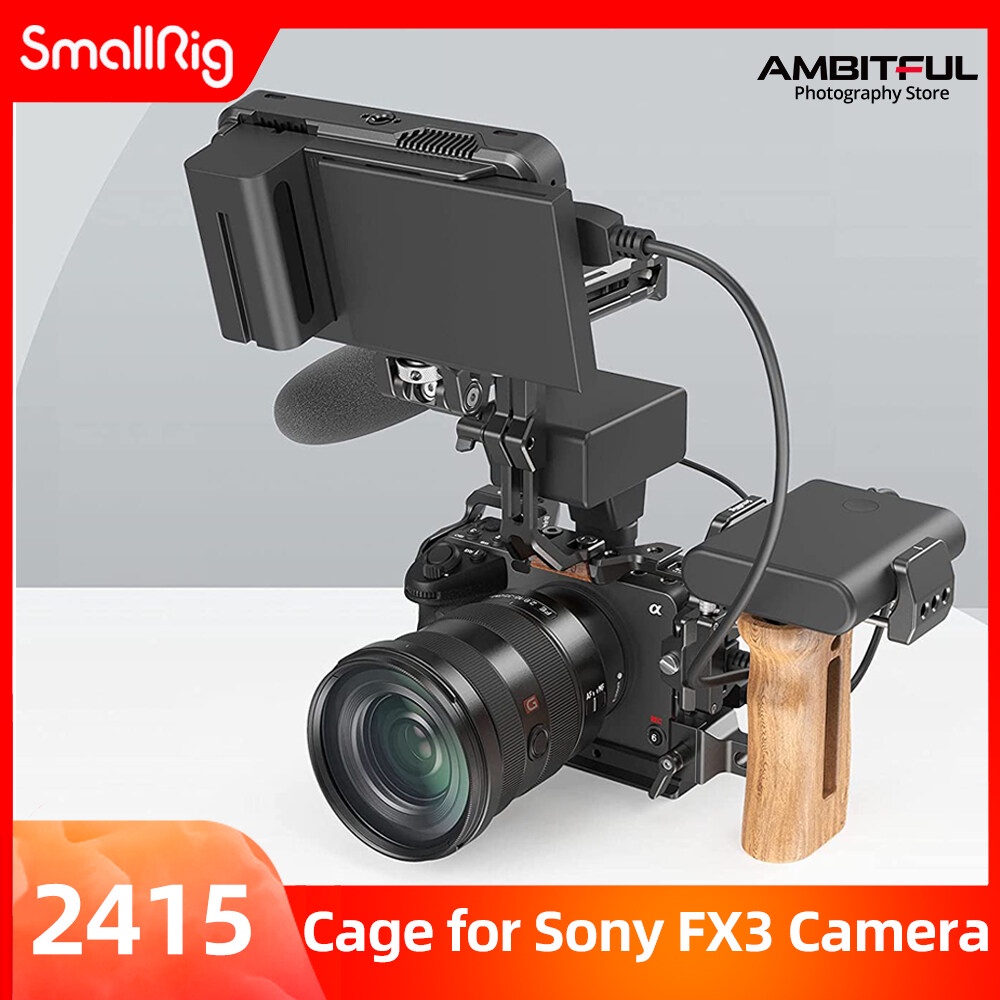 SmallRig Sony fx3 Full Camera Cage Rig kit With Cable Clamp Cold Shoe