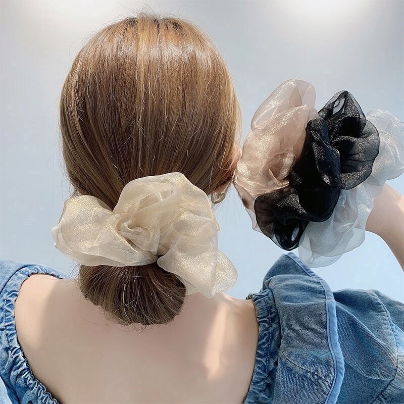 Ikat Weave Cotton Elastic Rubber Band/Scrunchie Tie