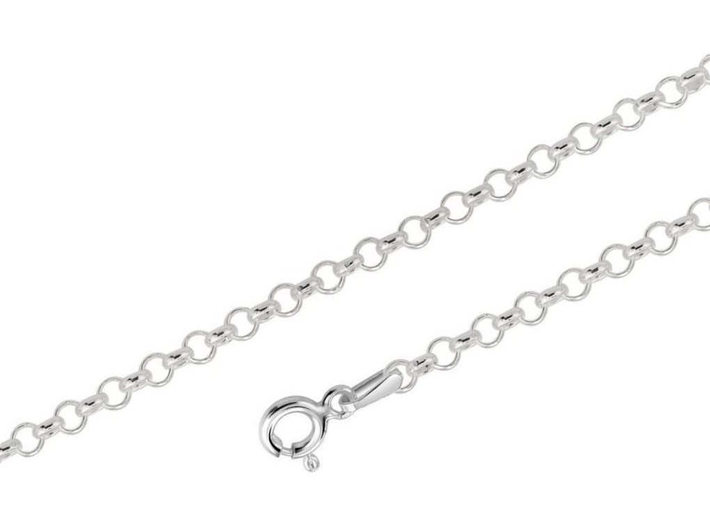 Italy 925 Silver 2 mm Rolo Chain. 16 18 20 22 inch / 40 45 50 55 cm ...