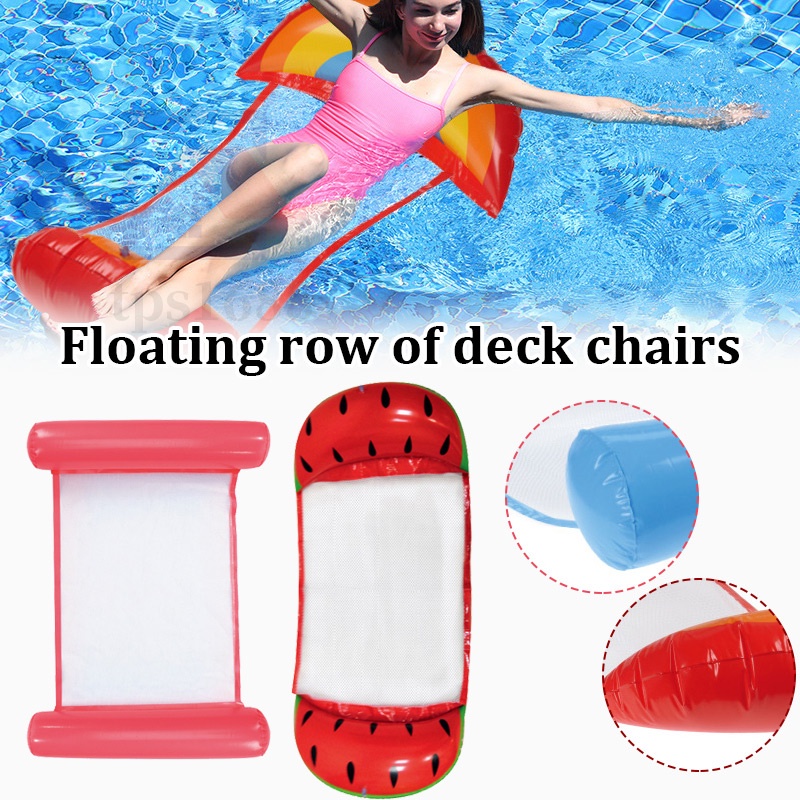 Floating Water Hammock Lounge Chair Swimming Pool Inflatable Float