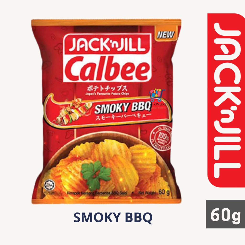 Calbee Jack n Jill Japanese's favourite Potato Chips BBQ/Flamin' Chilli ...