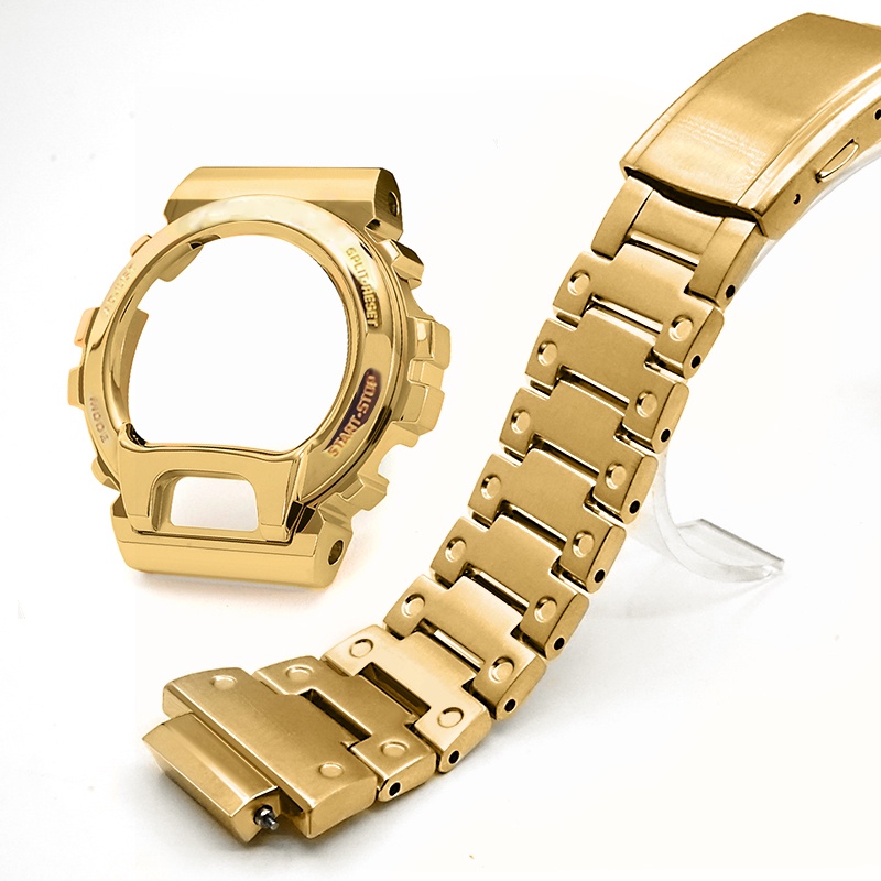 Stainless Steel Protective Watch Strap Bezel For Casio G Shock DW 6900 Series Case DW 6900SLG 1 DW 6900SN 1 DW 6900LS 2