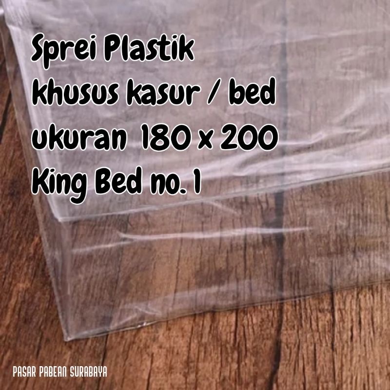 PUTIH Special Plastic Bed Sheet/Sheet/Bed Cover Size 180x200 White