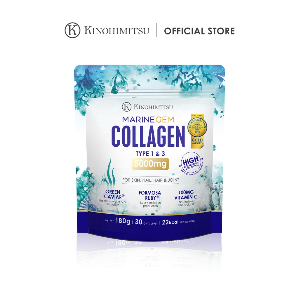 Kinohimitsu MarineGem Collagen Powder 5000mg (1 Month Supply)