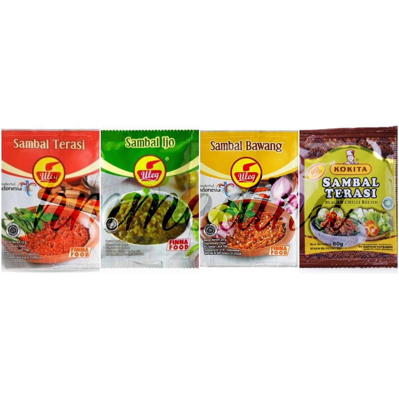 SACHET)ULEG SAMBAL TERASI / ULEG SAMBAL IJO / ULEG SAMBAL