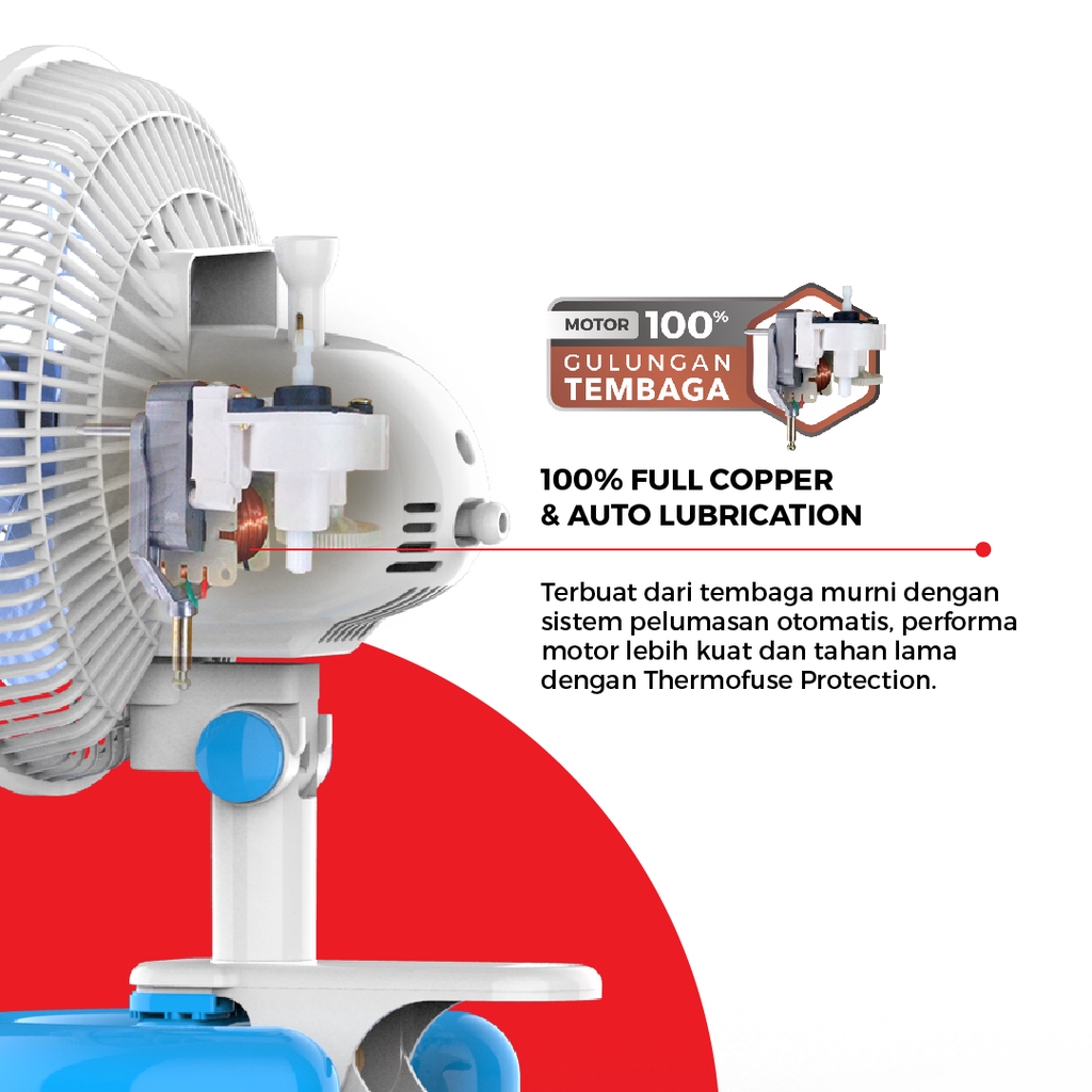 Maspion Kipas Angin Meja Desk Fan 7 Inch F-182 - Gambar 3