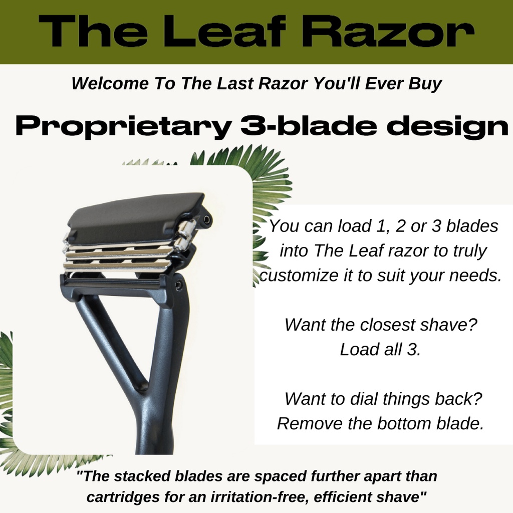 Leaf Shave The Leaf Razor - Chrome | Shopee Singapore