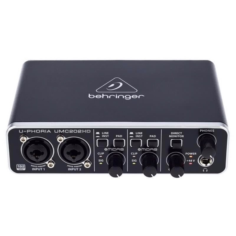 Behringer U-Phoria UMC202HD USB Audio Interface With 48V Mic Phantom ...