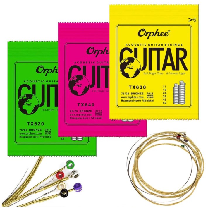 6pcs Classical Guitar Strings Set Classic Guitar Clear Nylon Strings Silver  Plated Copper