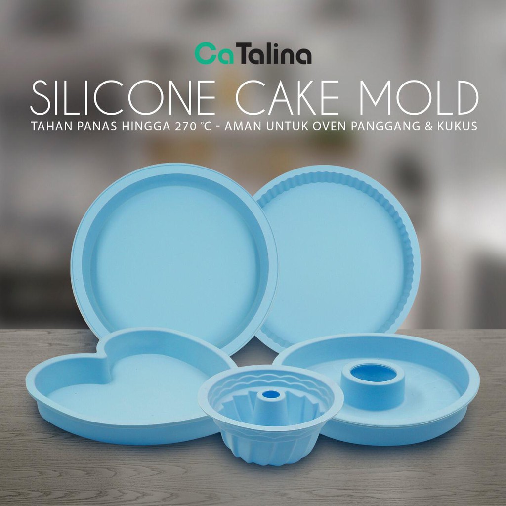 CaTalina Loyang Kue Silikon Pink Tahan Panas - Gambar 2