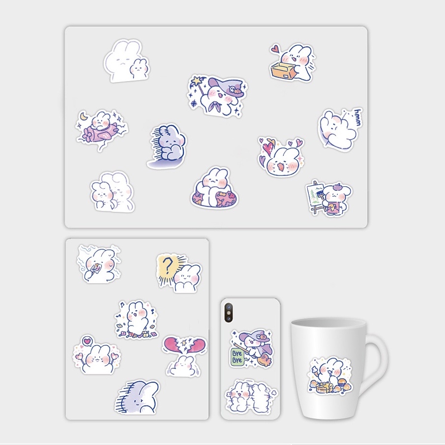 100/50PCS Cute Mongmong Rabbit Graffiti Stickers For Diary Suitcase ...