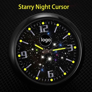 Luminous Thermometer Hygrometer Car Clock Ornament Noctilucent Watch