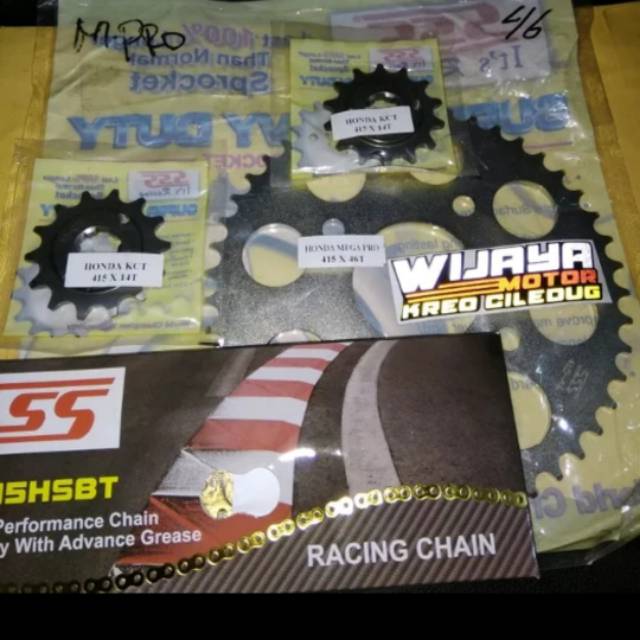 Gear set SSS 415 CB150R CBR150 Sonic Supra GTR HSBT Chain Shopee