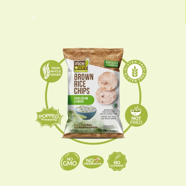 MERAH Rice UP! Brown Rice Chips Brown Rice Chips Brown Rice Chips Cream ...