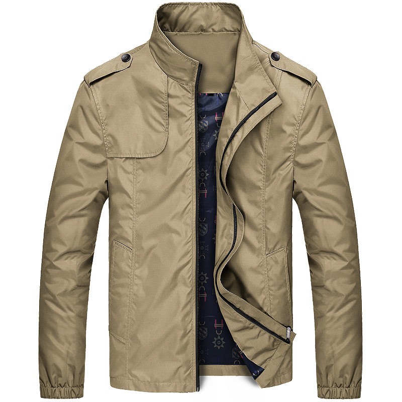 2019 Coats Men Solid Casual Jacket New Spring Autumn Men s Outerwear Slim Fit Windbreaker Male Jackets Shopee Singapore