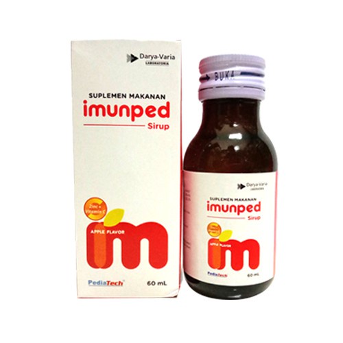 Imunped Sirup rasa Apel 60 ML/Syrup/Vitamin C/Vitamin Anak/Daya Tahan Tubuh/Imunitas - Gambar 3
