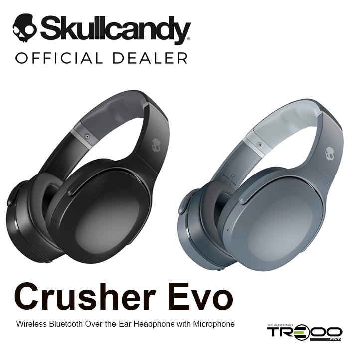 Skullcandy Crusher Evo Sensory Bass Wireless Bluetooth 5.0 Over Ear Headphone with Microphone Shopee Singapore