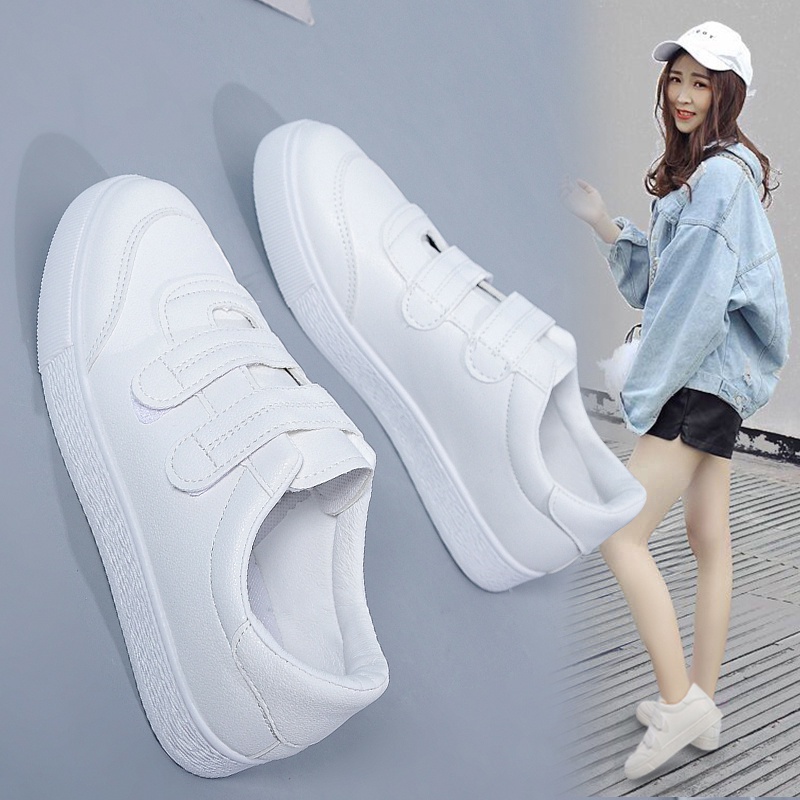 Womens velcro cheap white sneakers