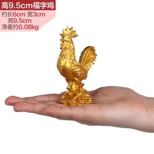 Golden Chicken Ornaments Imitation Pure Copper Big Rooster 12 Zodiac