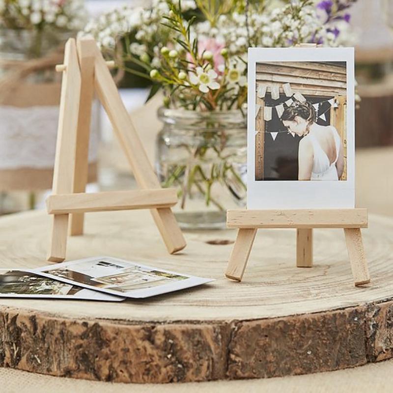 Mini Wooden Tripod Stand Painting Easel Photo Holder Painting Postcard Display Frame Phone Holder Party Wedding Decor