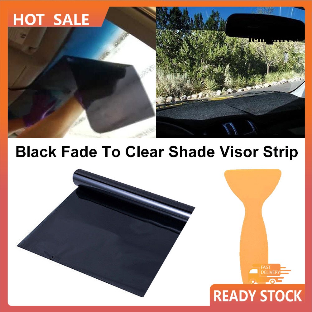 <lementree> 20x150cm Car Windscreen Window Glass Sun Shade Visor Film Sticker with Scraper