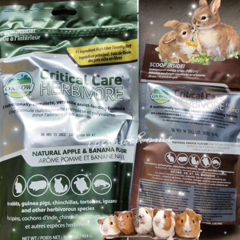 Oxbow critical care /Emeraid Sustain feed for herbivores (rabbit