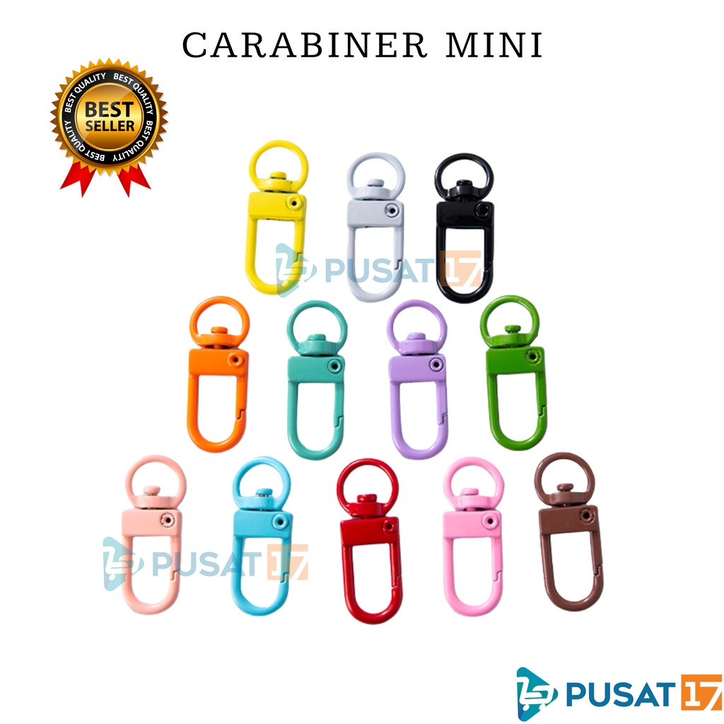 PUSAT17 CARABINER MINI 360 DERAJAT / GANTUNGAN KUNCI TAS FASHION SERBAGUNA KARABINER GANTUNGAN PENGAIT CANTOLAN