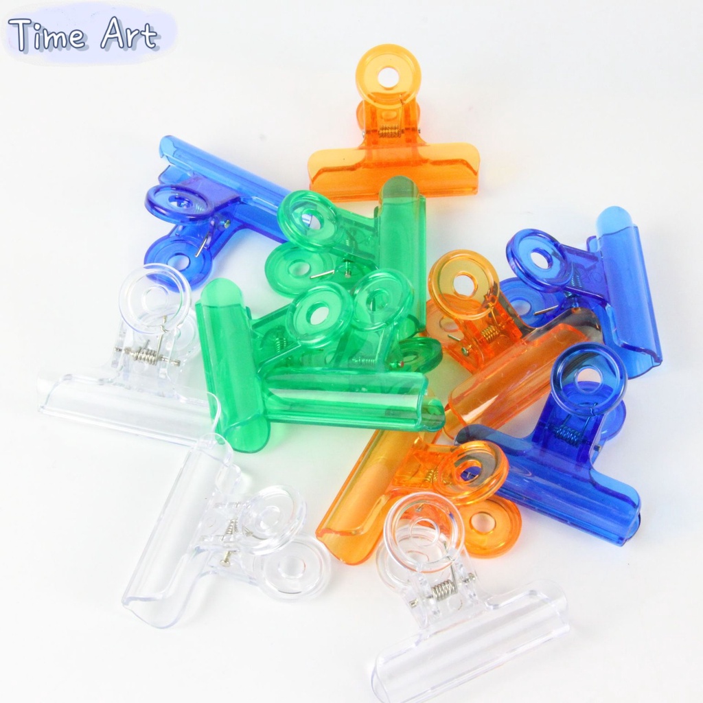 File Plastic Clip Color Transparent Clip Office Stationery Bill Folder ...