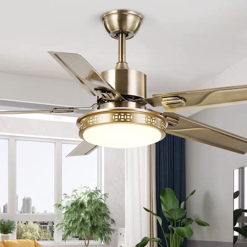 Golden / Silver / Steel Colours of Ceiling Fan Light with Remote ...