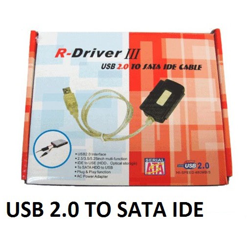 R DRIVER 3 USB 2.0 TO SATA IDE CABLE Shopee Singapore