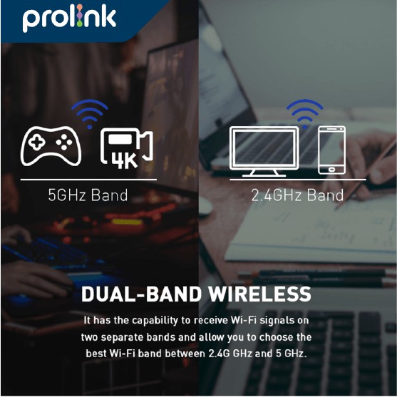 Prolink AC650 Mini USB Wifi Adapter l 6 dBi High-Gain Antenna Wireless Dual-Band Dongle - Gambar 3