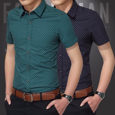 Mens cotton short sleeve on sale shirts