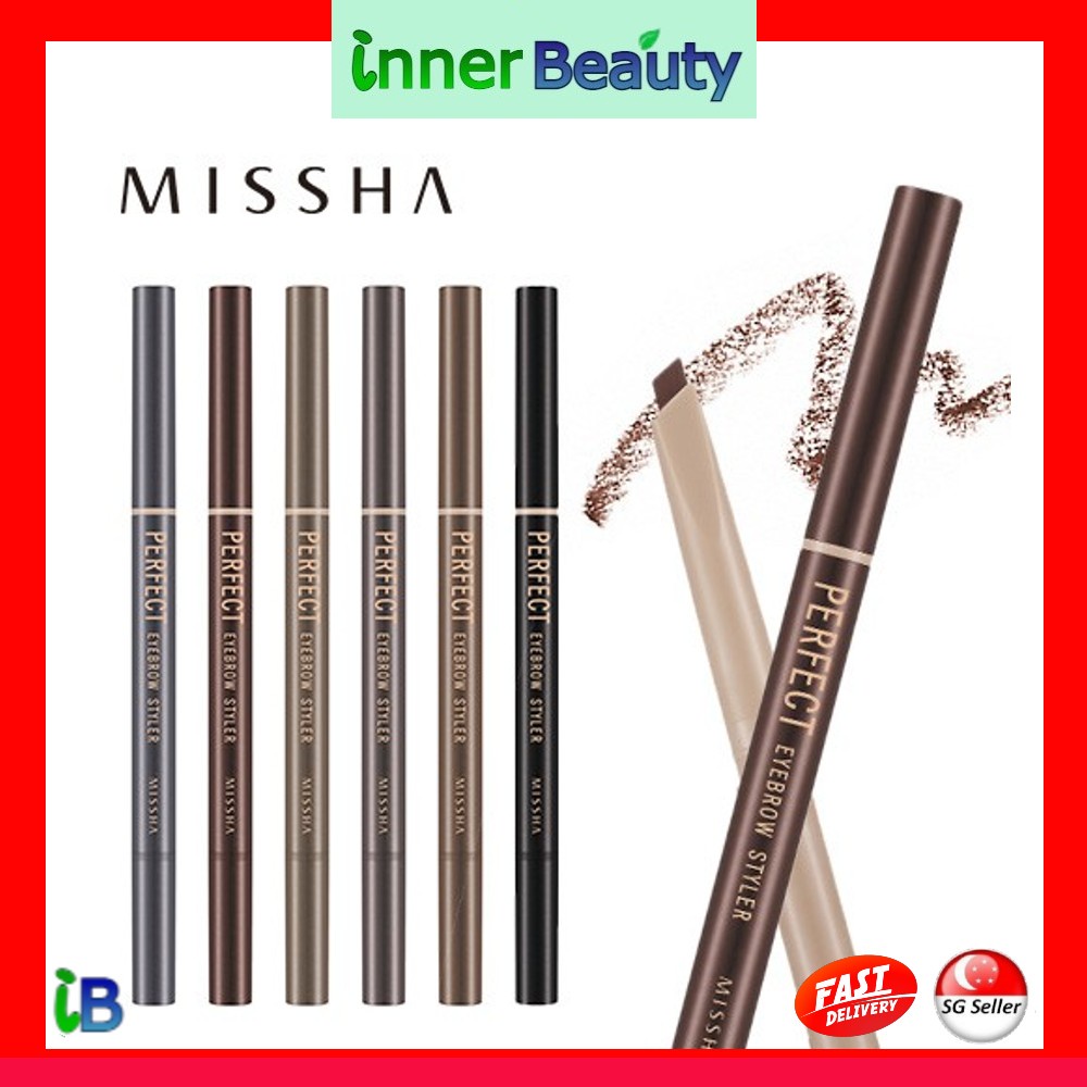 Missha Perfect Eyebrow Styler Dark Brown/Light Brown/Brown 0.15g ...
