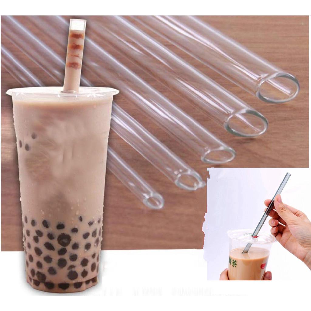 Extra Wide 14mm Pointed Bubble Tea Straw Reusable Glass straw