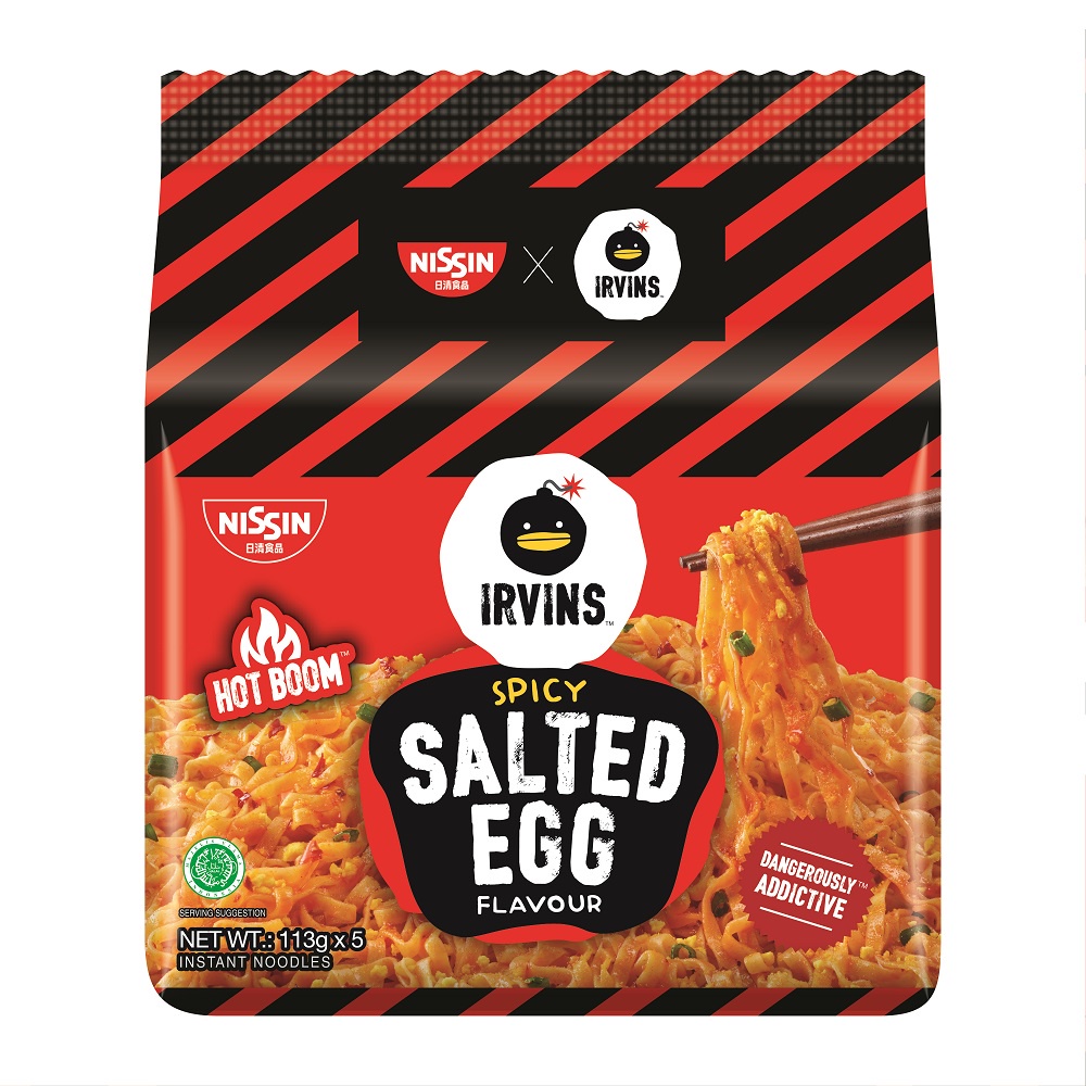 Nissin Irvins Spicy Salted Egg Packet Noodles 113g | Shopee Singapore