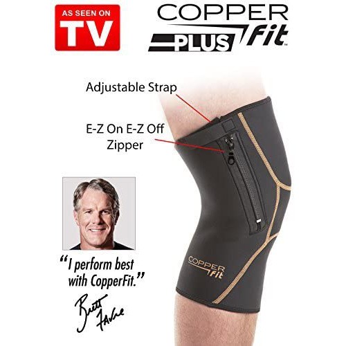 COPPER FIT PLUS Zippered Knee Sleeve compression UNISEX