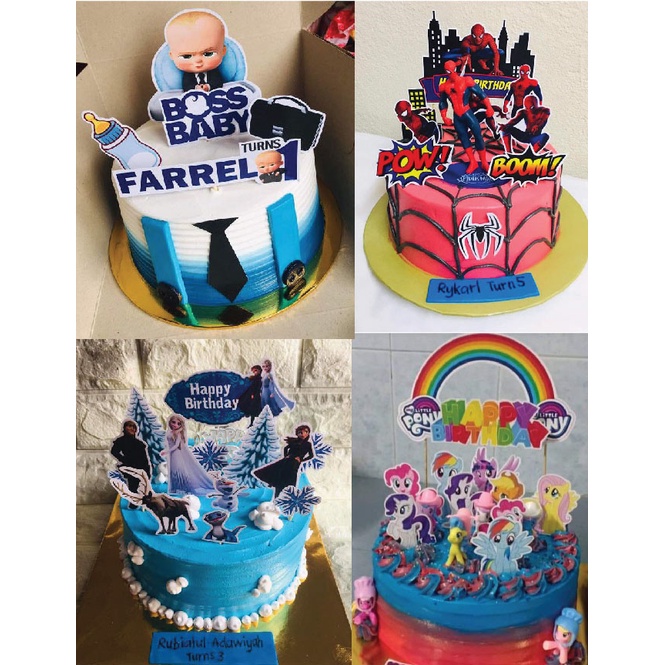 CAKE TOPPER CARTOON / TOPPER KEK PELBAGAI KARTUN | Shopee Singapore