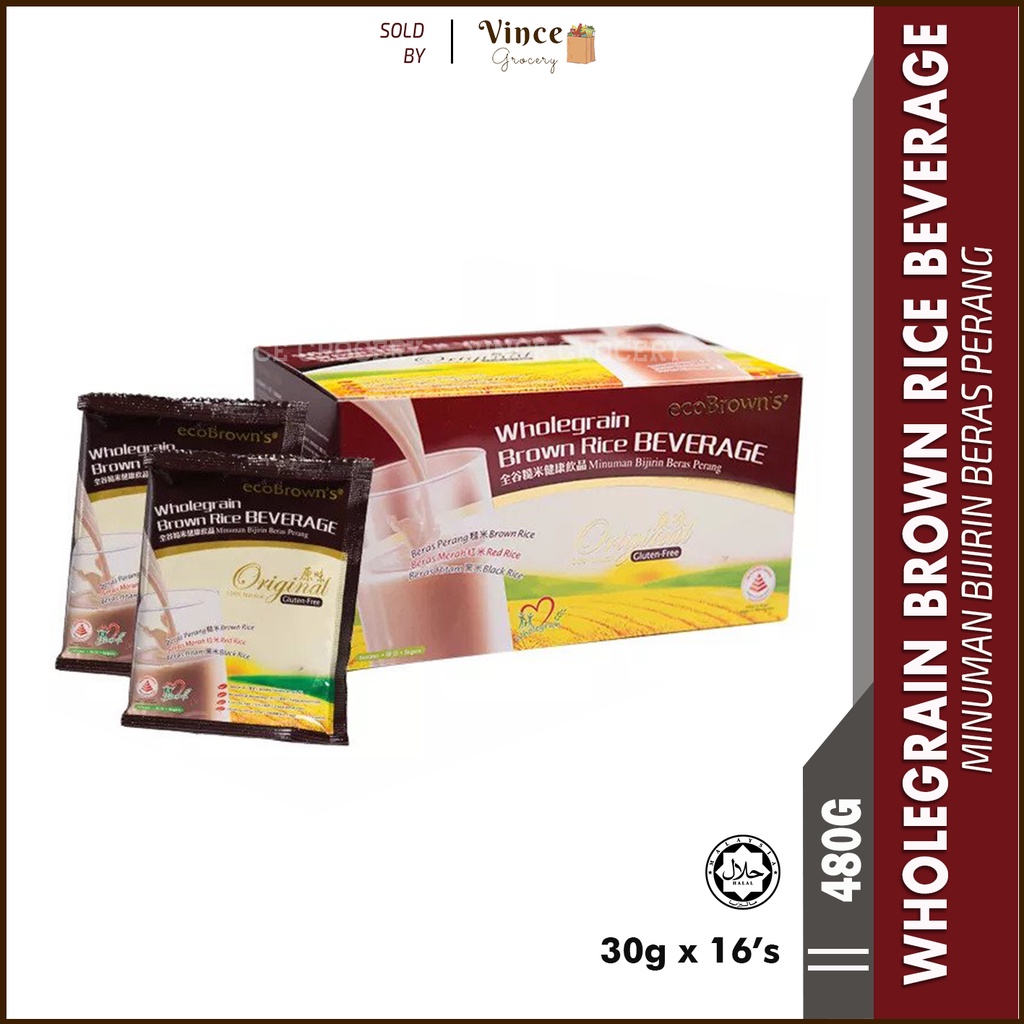 ECOBROWN'S Wholegrain Brown Rice Beverage · Minuman Bijirin Beras