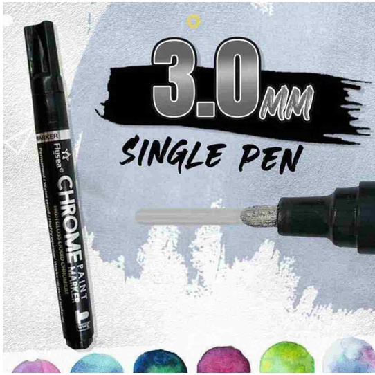 Marker Haile Liquid Mirror Silver Markers Pen DIY Reflective Paint Pens