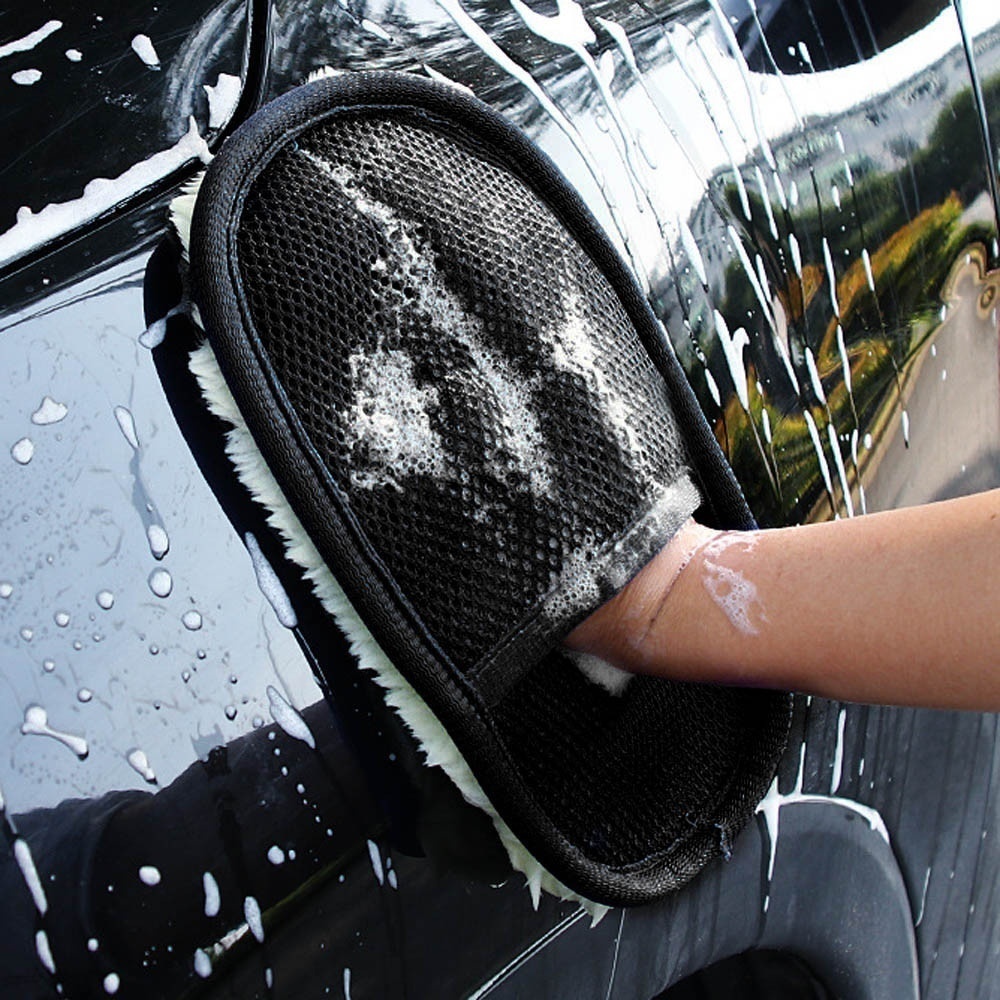 Car Auto Cleaning Glove Towels Car Motorcycle Artificial Wool Soft Washer Brush Car Care Wash Cleaning Tool
