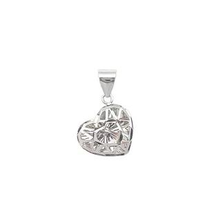 Poh Heng Jewellery 18K White Gold Heart-shaped pendant