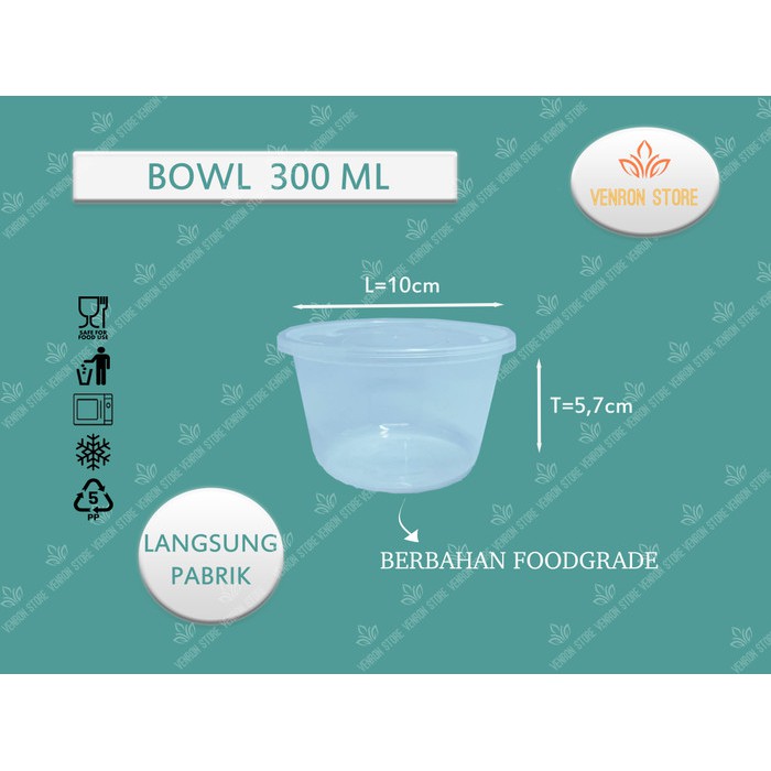 Bowl 300ml Food Box Pudding Cup Plastic Bowl (25pcs) Shopee Singapore