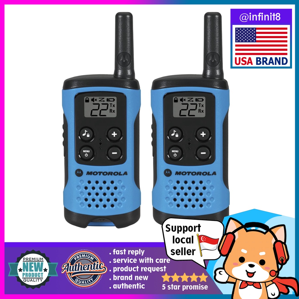 [sg stock] A pair of Motorola T100 Talkabout Radio Walkie Talkie