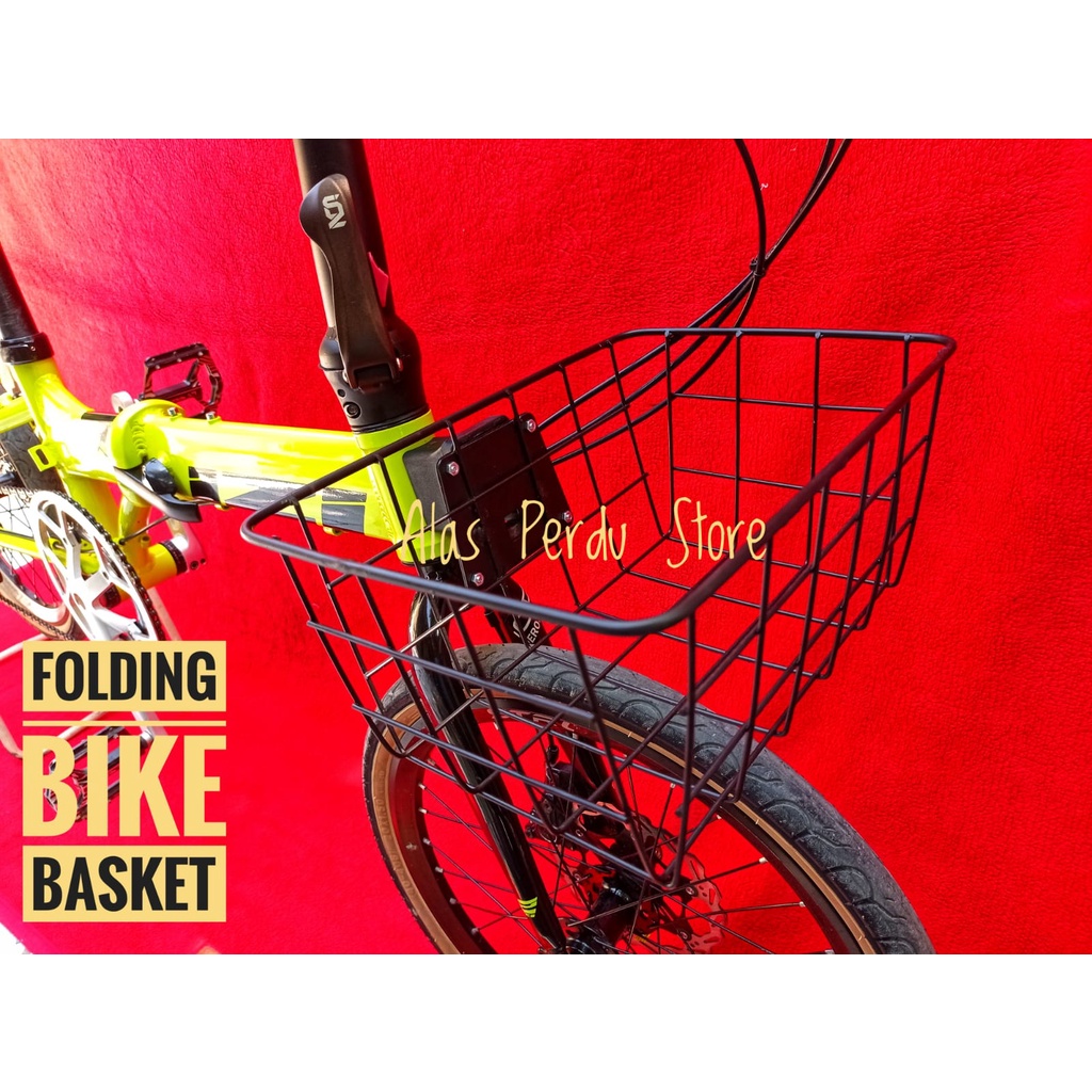 Folding Bike Basket MINION Folding Bike PANNIER Folding Bike FRONT RACK Shopee Singapore